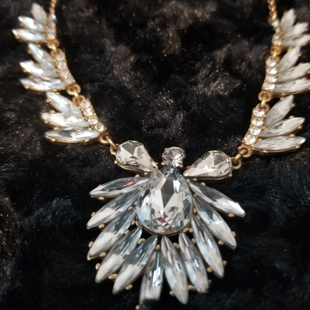 J Crew Rhinestone Necklace - Picture 2 of 6
